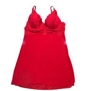 Marilyn Monroe Red Lace Babydoll Lingerie Sheer Sexy Valentine XL Romantic